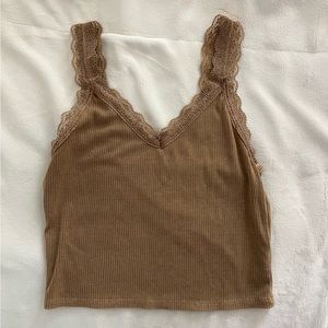 American Eagle Cropped Lace Cami